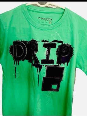Revolution Green 'DRIP' Graphic Short Sleeve Tee